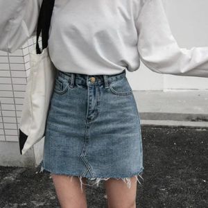 Fitted Denim Mini Skirt